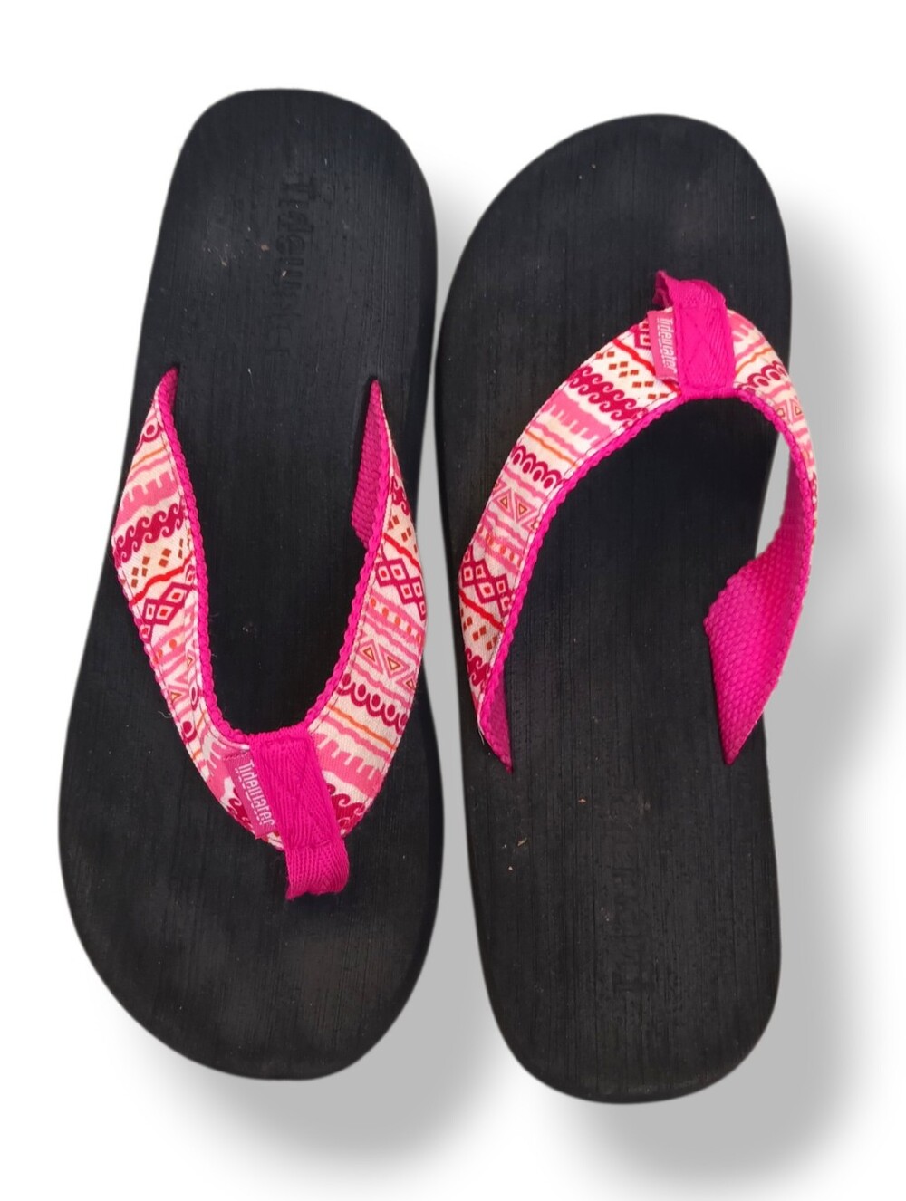 Tidewater Pink Strap Flip Flop Sandals Sumner Beach Girly Water Sports Stripes